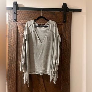 Free People Laguna Henley size L in sage green